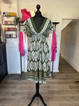 V Neck Midi Dress - Khaki