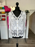 Lace Button Down Top