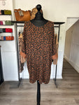 Longline Animal Print Fine Knit Top