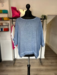 Linen Blend Frayed Edge Top