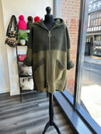 Sherpa Hooded Coat - Khaki