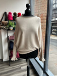 Batwing Frill Long Sleeve Knit Jumper
