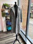 Boucle Button Coat - Grey