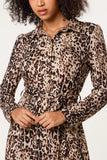 Animal Print Shirt Dress