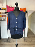 Short Embroidered Button Down Top