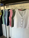 Petite Cheesecloth Waistcoat