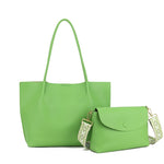 2in1 Clasp Tote Bag - Green