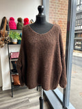 Slouchy V Neck Knit Jumper