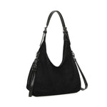 Faux Suede Shoulder Bag