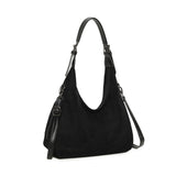 Faux Suede Shoulder Bag