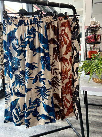 Printed Straight Leg Trousers