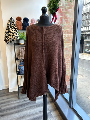 Oversize Knit Jumper - Chocolate