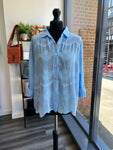 Embroidered Lightweight Shirt - Blue