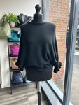 Batwing Frill Sleeve Knit Jumper