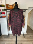 Longline Animal Print Fine Knit Top