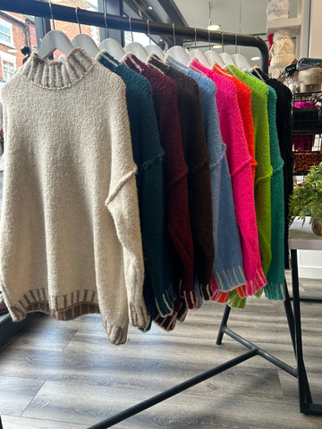 Oversize Longline Blanket Knit Jumper