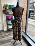 Animal Print Satin Trousers