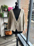 Short Boxy Sack Linen Jacket