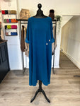 Needlecord Button Dress - Teal