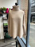 Boxy Waffle Roll Neck