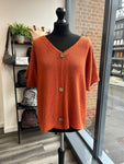 V Neck Cotton Knit Cardigan