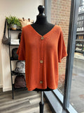 V Neck Cotton Knit Cardigan