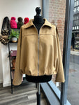 Faux Suede Jacket -Camel