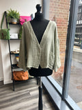 Short Boxy Sack Linen Jacket