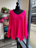 Oversize Batwing Waffle Knit