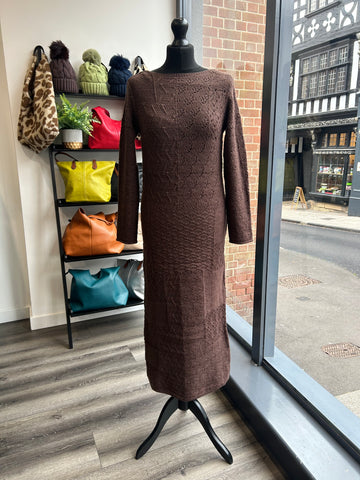 Heavy Knit Dress - Chocolate