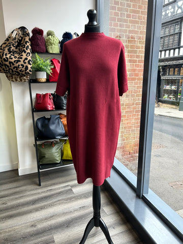 Heavy Knit Dress - Wine