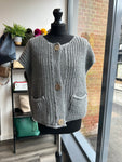 Cable Knit Sleeveless Cardigans