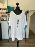 V Neck Crinkle Top