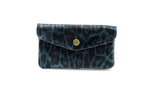 Leather Metallic Animal Print Purse