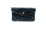 Leather Metallic Animal Print Purse