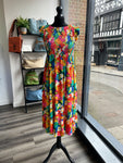 Shirred Bust Dress - Multi