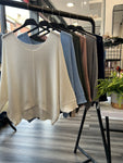 Supersoft Short Batwing Waffle Knit