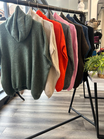 Cowl Neck Short Sleeve Jumper