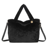 Large Faux Fur Bag - Black