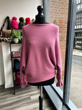 Batwing Frill Long Sleeve Knit Jumper