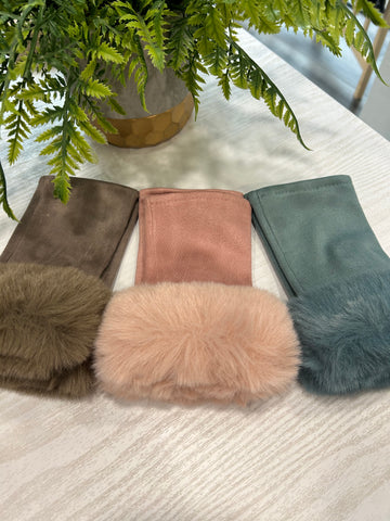 Faux Fur Mitts
