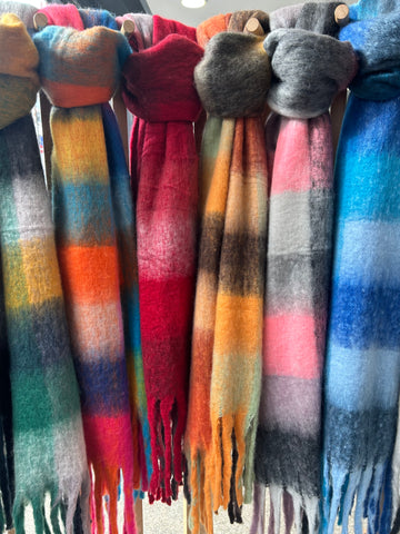 Chunky Tassel Scarves - 10 Colours