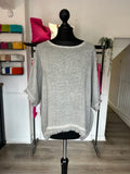 Linen Blend Frayed Edge Top