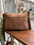 Crossbody Faux Suede Bag - Taupe