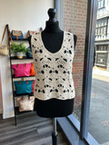 Cropped V Neck Crochet Top