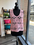 V Neck Crochet Top