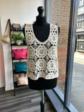 V Neck Crochet Top