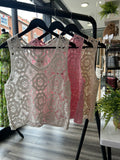 V Neck Crochet Top