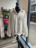 Batwing Front Tie Shirt