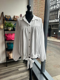 Batwing Front Tie Shirt